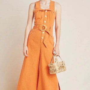 Anthropologie Cape Cod orange jumpsuit
